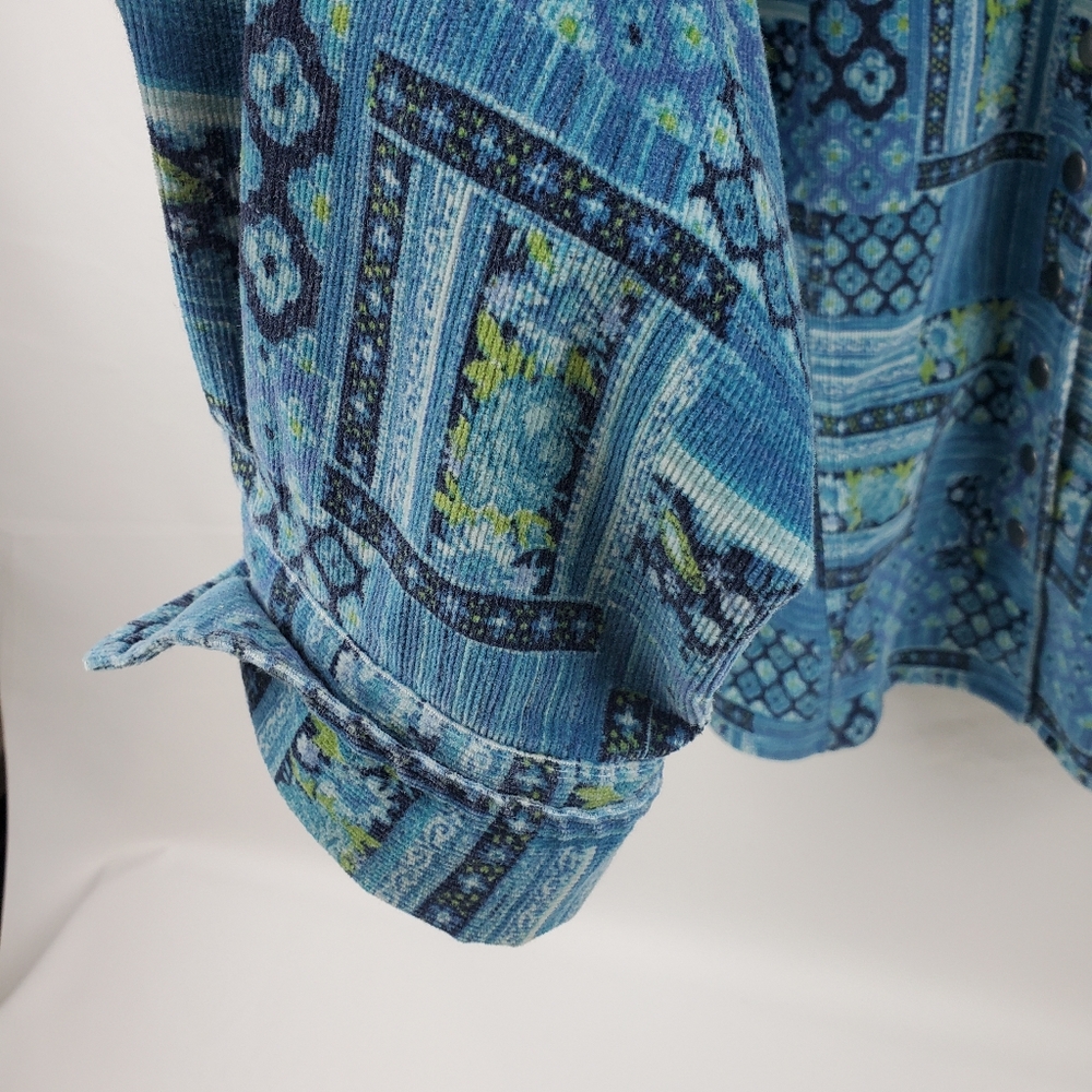 Christopher & Banks Patchwork Women’s Blue Blazer Size XL - Picture 6 of 7
